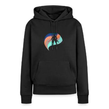Piraten Piraterie - Frauen Premium Bio Hoodie - Schwarz - Vorne - Julia (174cm)