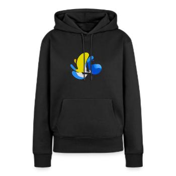voilier yacht bateau - Sweat à capuche Premium bio Femme - noir - Devant - Julia (174cm)
