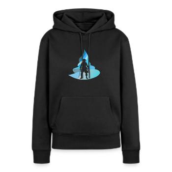 Piraten Piratenkopf Piratenschiff - Frauen Premium Bio Hoodie - Schwarz - Vorne - Julia (174cm)