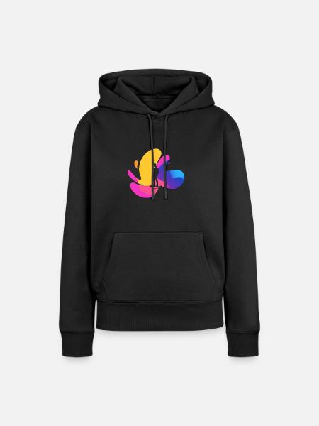 Longboard Boarder - Frauen Premium Bio Hoodie - Schwarz
