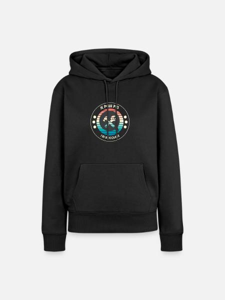 Ich kann nicht DIY - Frauen Premium Bio Hoodie - Schwarz