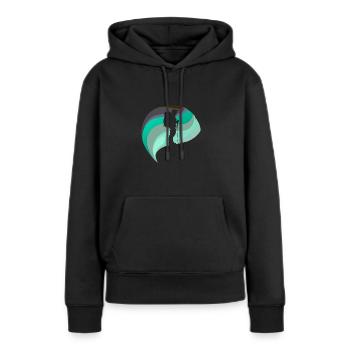 Randonnée Alpiniste Trekking - Sweat à capuche Premium bio Femme - noir - Devant - Julia (174cm)