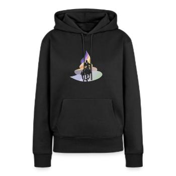 Dressurpferd Springreiten Reiterin - Frauen Premium Bio Hoodie - Schwarz - Vorne - Julia (174cm)