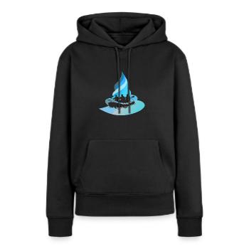 Rafting Canoë à rames - Sweat à capuche Premium bio Femme - noir - Devant - Julia (174cm)