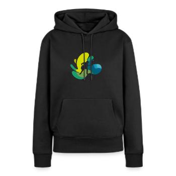 Guitare, Guitariste, Hardrock - Sweat à capuche Premium bio Femme - noir - Devant - Julia (174cm)