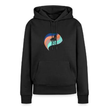 Pferde Pferdekopf Pferdesport - Frauen Premium Bio Hoodie - Schwarz - Vorne - Julia (174cm)