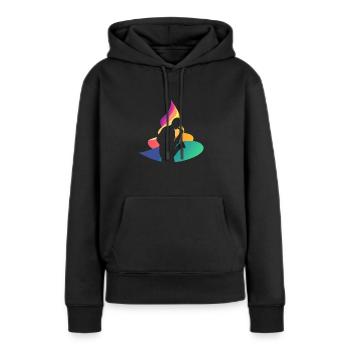 Saxophone Brass Band Musique - Sweat à capuche Premium bio Femme - noir - Devant - Julia (174cm)