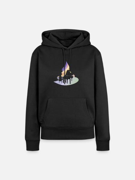 Pianist Orchester - Frauen Premium Bio Hoodie - Schwarz