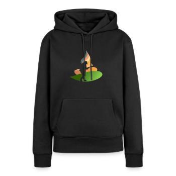 Gitarrist - Frauen Premium Bio Hoodie - Schwarz - Vorne - Julia (174cm)