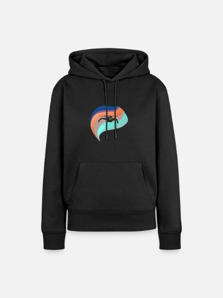 Schwimmer Brustschwimmen - Frauen Premium Bio Hoodie - Schwarz