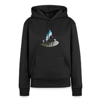 Klavier Tastatur Orchester - Frauen Premium Bio Hoodie - Schwarz - Vorne - Julia (174cm)