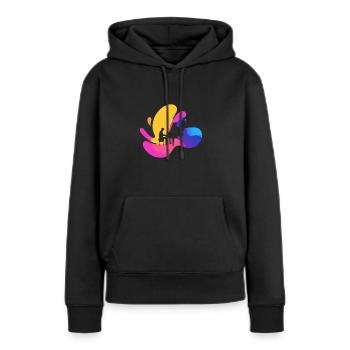 Piano École de musique Pianiste - Sweat à capuche Premium bio Femme - noir - Devant - Julia (174cm)
