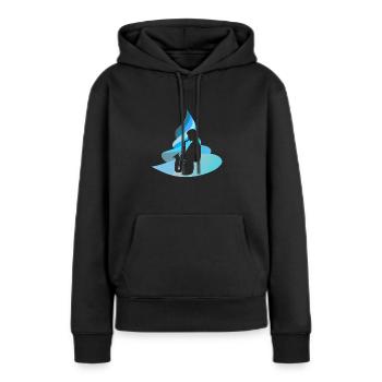 Jazz Brass Band Saxophonist - Women’s Premium Organic Hoodie - black - Front - Julia (174cm)