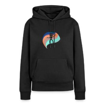 Robotik Tech Cyborg - Frauen Premium Bio Hoodie - Schwarz - Vorne - Julia (174cm)