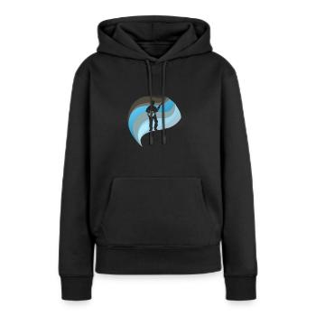 Banjo Guitare Musique Country - Sweat à capuche Premium bio Femme - noir - Devant - Julia (174cm)