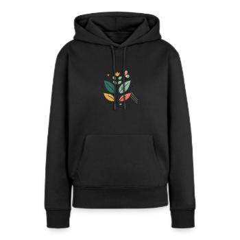 Source - Sweat à capuche Premium bio Femme - noir - Devant - Julia (174cm)