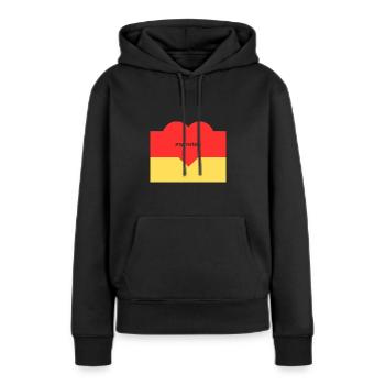 stop racism - Frauen Premium Bio Hoodie - Schwarz - Vorne - Julia (174cm)