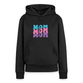 Maman, maman, maman – Le super-héros ultime - Sweat à capuche Premium bio Femme - noir - Devant - Julia (174cm)