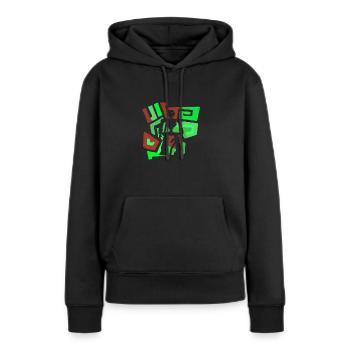 Roboter Informatik Maschine - Frauen Premium Bio Hoodie - Schwarz - Vorne - Julia (174cm)