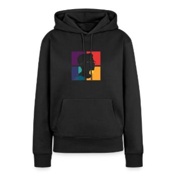 Relation de frère - Sweat à capuche Premium bio Femme - noir - Devant - Julia (174cm)