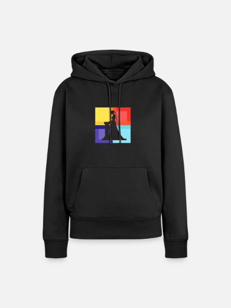 Partnerin Beziehung - Frauen Premium Bio Hoodie - Schwarz