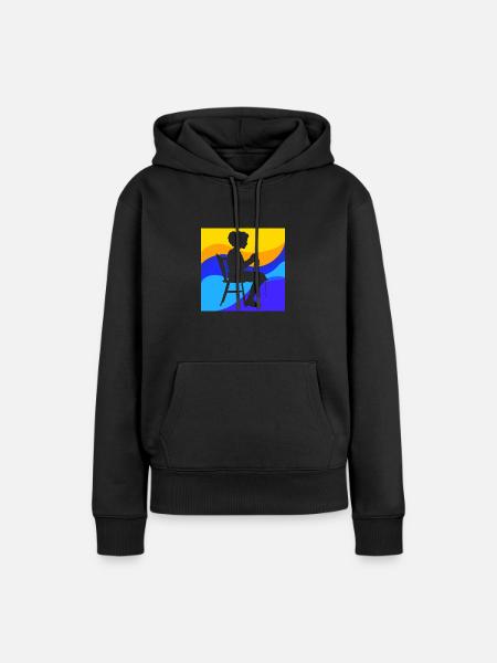Stricken Winter DIY - Frauen Premium Bio Hoodie - Schwarz