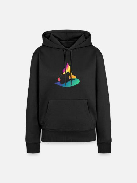 Gitarre Shouter Hardrock - Frauen Premium Bio Hoodie - Schwarz