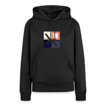 Flughafen Jumbojet Flughoehe - Frauen Premium Bio Hoodie - Schwarz - Vorne - Julia (174cm)