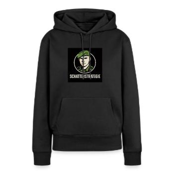 Shadow Strategy Logo - Women’s Premium Organic Hoodie - black - Front - Julia (174cm)