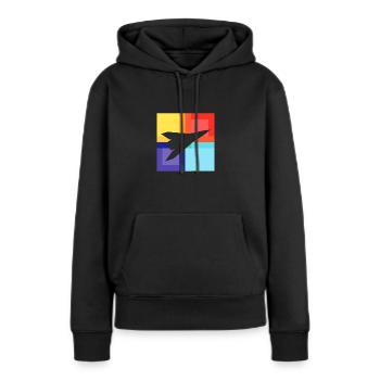 Luftfahrt Flugzeug - Frauen Premium Bio Hoodie - Schwarz - Vorne - Julia (174cm)
