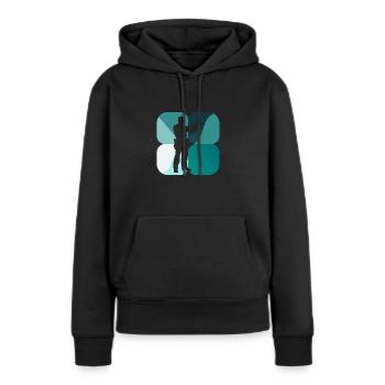 Beamter Streife Sicherheit - Frauen Premium Bio Hoodie - Schwarz - Vorne - Julia (174cm)