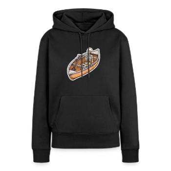Squelette dans l’aventure en bateau - Sweat à capuche Premium bio Femme - noir - Devant - Julia (174cm)