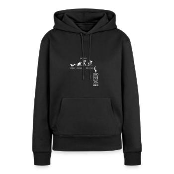 Dubbeglas Weinschorle Weinfest - Frauen Premium Bio Hoodie - Schwarz - Vorne - Julia (174cm)
