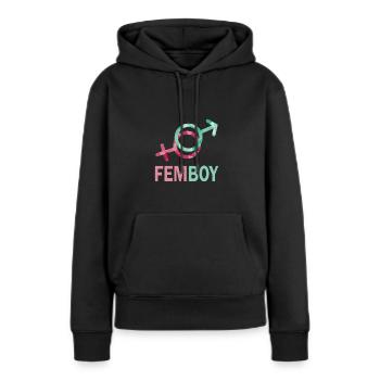 Femboy Feminine Boy Crossdressing - Frauen Premium Bio Hoodie - Schwarz - Vorne - Julia (174cm)