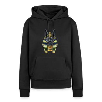Ägyptischer Gott Anubis - Frauen Premium Bio Hoodie - Schwarz - Vorne - Julia (174cm)