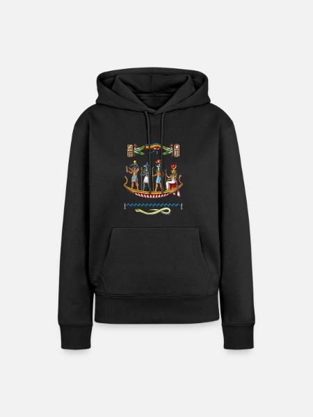 Götter der altägyptischen Mythologie - Frauen Premium Bio Hoodie - Schwarz