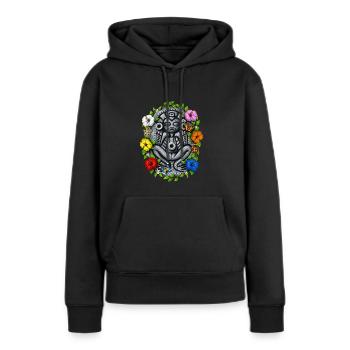 Déesse Taino Boricua Atabey - Sweat à capuche Premium bio Femme - noir - Devant - Julia (174cm)