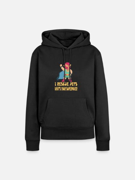 ANIMAL RESCUE ANIMAL AID - Women’s Premium Organic Hoodie - black