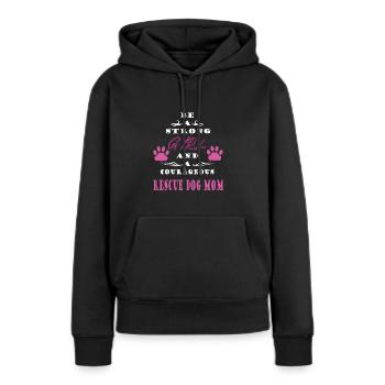 Rettungshund - Frauen Premium Bio Hoodie - Schwarz - Vorne - Julia (174cm)