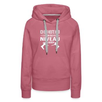 Party - Frauen Premium Bio Hoodie - Malve - Vorne - Isabella (175cm)