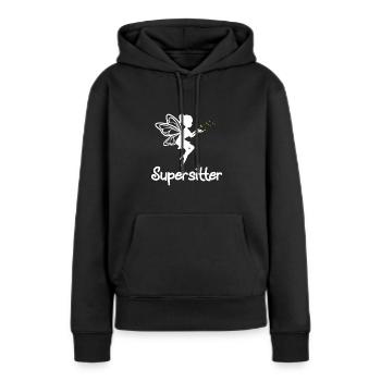 Babysitter - Frauen Premium Bio Hoodie - Schwarz - Vorne - Julia (174cm)