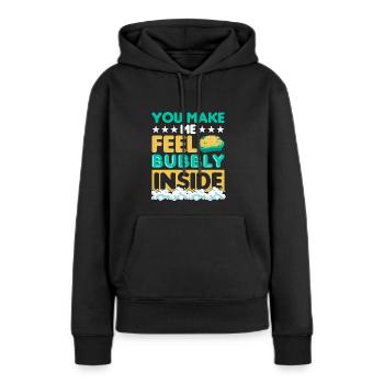 Seife machen - Frauen Premium Bio Hoodie - Schwarz - Vorne - Julia (174cm)