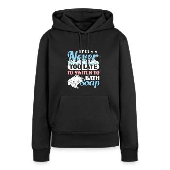 Seife machen - Frauen Premium Bio Hoodie - Schwarz - Vorne - Julia (174cm)