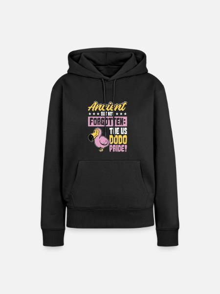 Dodo - Frauen Premium Bio Hoodie - Schwarz