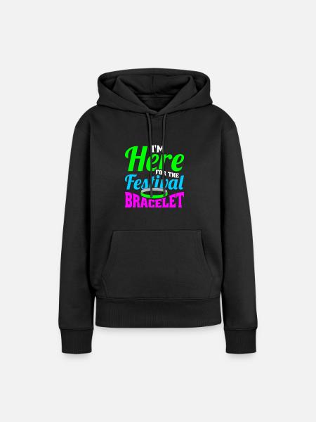 Festival - Frauen Premium Bio Hoodie - Schwarz