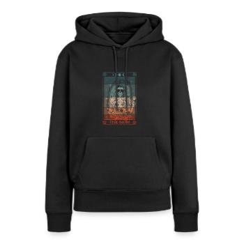 Goth Emo - Sweat à capuche Premium bio Femme - noir - Devant - Julia (174cm)