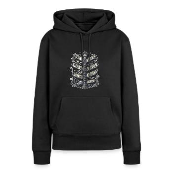 Gothique - Sweat à capuche Premium bio Femme - noir - Devant - Julia (174cm)