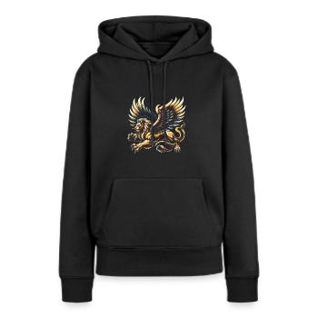Mittelalter Markt - Frauen Premium Bio Hoodie - Schwarz - Vorne - Julia (174cm)