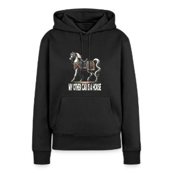 Mittelalter Markt - Frauen Premium Bio Hoodie - Schwarz - Vorne - Julia (174cm)