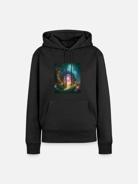 Märchen - Frauen Premium Bio Hoodie - Schwarz